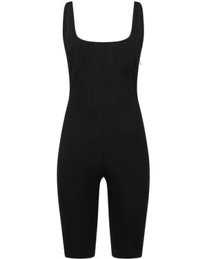 DSquared² Square-Neck Sleeveless Playsuit - Black