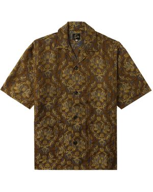Needles X Kae Tanaka Floral-Pattern Short-Sleeve Shirt - Green