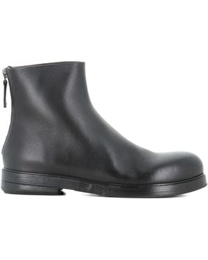 Marsèll 30Mm Zucca Zeppa Leather Ankle Boots - Black