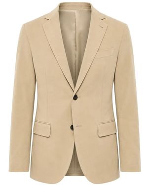 Corneliani Circle Flap-Pocket Blazer - Natural