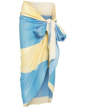 Frankie Shop Thira Striped Wrap-Style Skirt - Blue