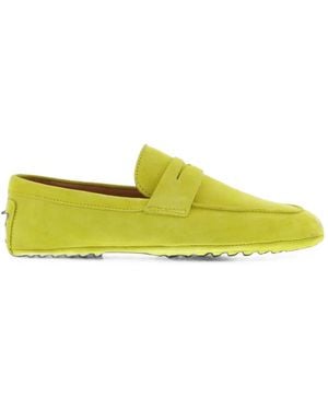 Paris Punk Penny-Strap Loafers - Yellow