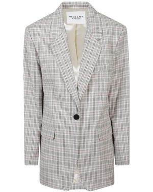 Isabel Marant Veste Boutonnée À Carreaux - Gray