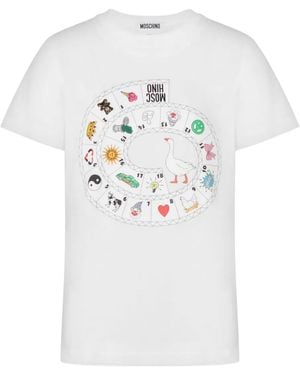 Moschino Short-Sleeve Silk And Nylon Top - White
