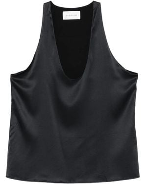 ARMARIUM Halterneck Satin Tank Top - Black