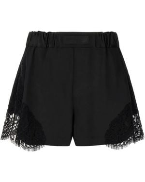 Versace Lace-Insert Shorts - Black
