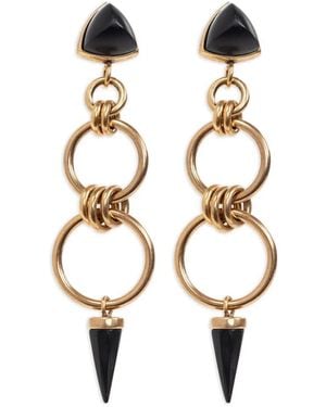 Isabel Marant Engraved Logo Earrings - White