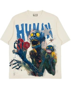 ALL HUMAN Camiseta con estampado gráfico - Azul