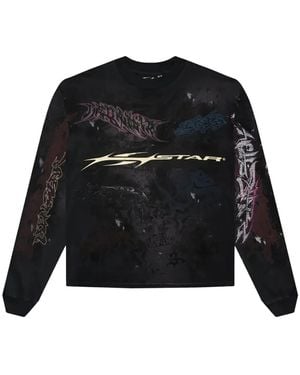 HELLSTAR Graffiti Long-Sleeved T-Shirt - Black