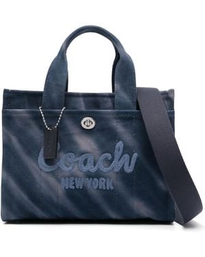 COACH Tie Dye Cargo Tote Bag 26 in Blue | Lyst