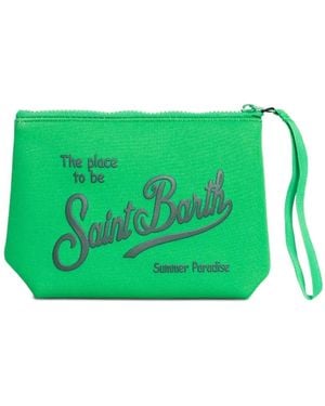 MC2 Saint Barth Bolso De Mano Aline Con Logo Estampado - Verde