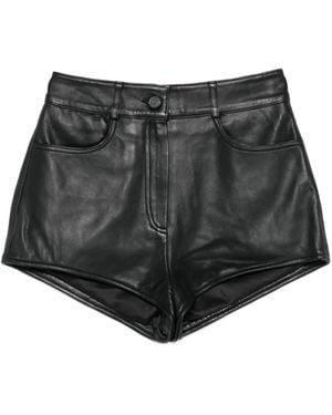 Frankie Shop Leather Pocket Shorts - Black