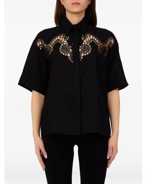 Liu Jo Openwork Embroidery Shirt - Black