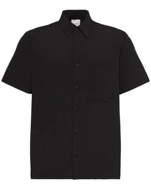 Calvin Klein Seersucker-Textured Short-Sleeve Shirt - Black