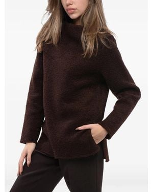 Jil Sander Bouclé Boat-Neck Jumper - Black
