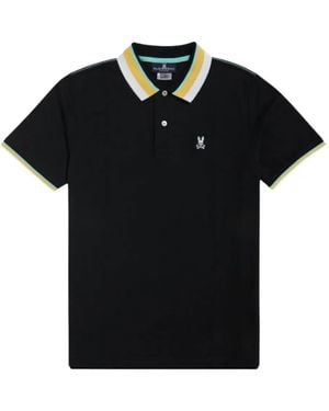 Psycho Bunny Logo-embroidered Polo Shirt - Black