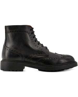 Doucal's Wingtip Triumph Boots - Black