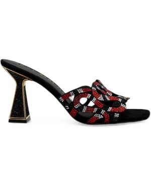 Kat Maconie Vivian Crystal-Embellishment Sandals - Black