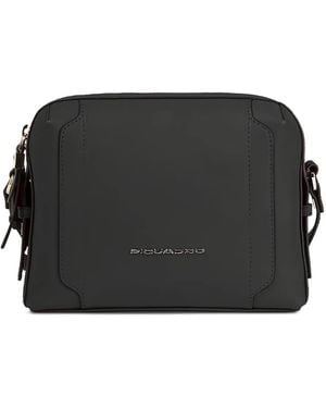 Piquadro Kameratasche Mit Logo-Schild - Schwarz