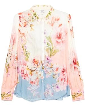 Hemant & Nandita Floral-Print Blouse - Pink