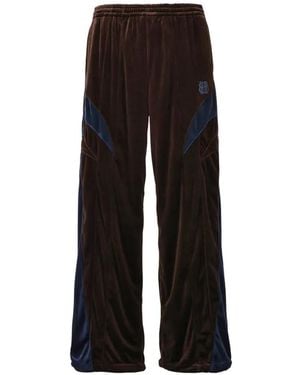 BREATH Logo-Embroidered Velour Track Trousers - Black