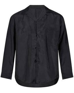 Yohji Yamamoto Hemd Mit Froschverschluss Und Brusttasche - Blau