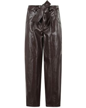 FEDERICA TOSI Bow-Detail Carrot Trousers - Grey