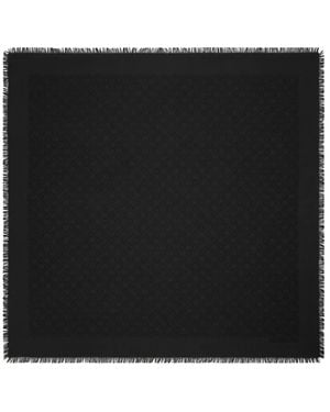 Tory Burch T Monogram Jacquard Traveler Scarf - Black