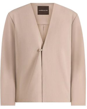 Manière De Voir Lars Minimal Kimono Blazer - Natural