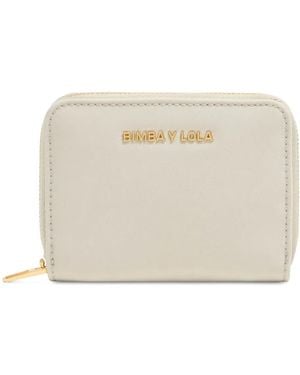 Bimba Y Lola Logo-Lettering Wallet - Natural