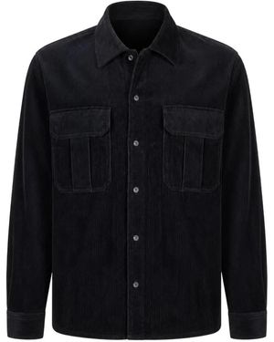 Antony Morato Corduroy-Texture Button-Up Shirt - Black