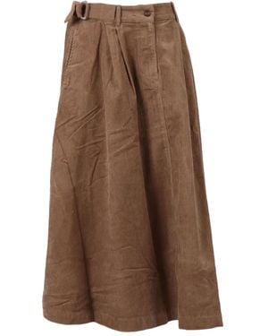 Barbour Yasmin Belted Midi Skirt - Brown