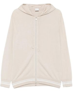 Eleventy Kapuzenjacke mit Reißverschluss - Natur