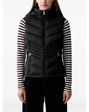 DKNY Quilted Hooded Gilet - Black