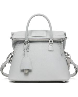 Maison Margiela Mini 5Ac Classique Leather Tote Bag - Gray