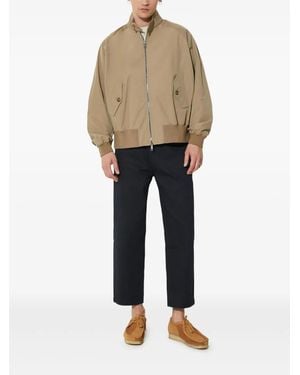 Baracuta G9 Clicker Zip-Front Flap-Pocket Jacket - Natural