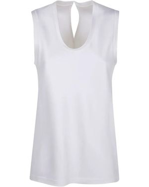 Carven Keyhole-Detail Top - White