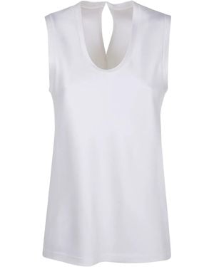 Carven Keyhole-Detail Top - White