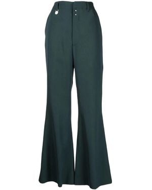 MM6 by Maison Margiela High-Waisted Flared Trousers - Blue