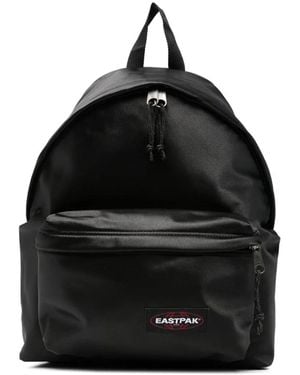 Eastpak Satin-Finish Logo-Patch Backpack - Black