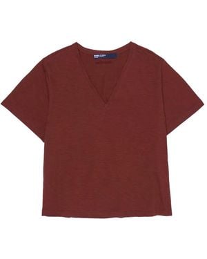 Bimba Y Lola V-Neck Short-Sleeve T-Shirt - Red