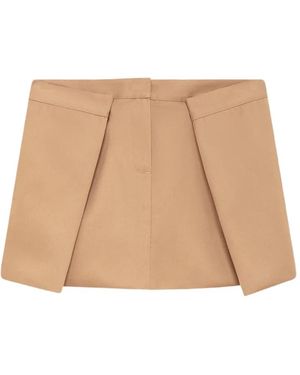 MSGM Minigonna Plissettata - Neutro