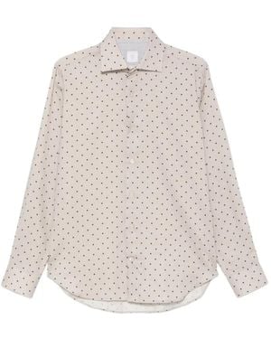 Eleventy Camisa Con Motivo De Lunares - Blanco