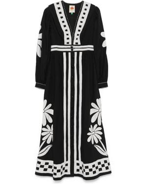 FARM Rio Nature Printed Cotton Maxi Dress - Black