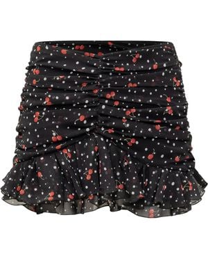 Des Phemmes Drapierter Minirock - Schwarz