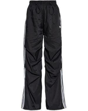 adidas Three-Stripe Drawstring Trousers - Black