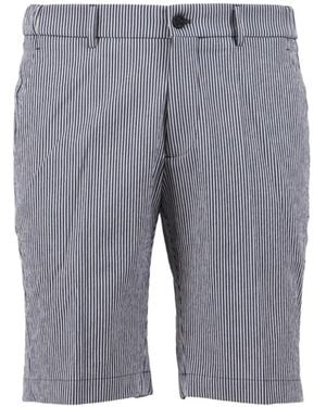 Berwich Striped Straight-Leg Bermuda Shorts - Grey