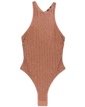 VENUJA Crystal-Embellished Swimsuit - Brown