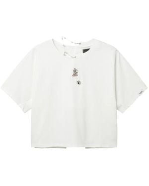 Musium Div. T-Shirt Ample À Logo Brodé - White