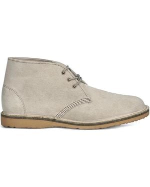 Red Wing Schnürstiefel aus Wildleder - Weiß